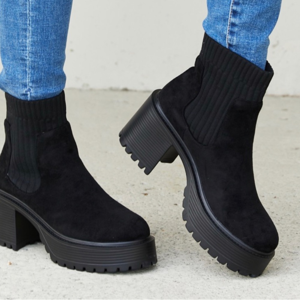 Chunky Sole Sock Booties